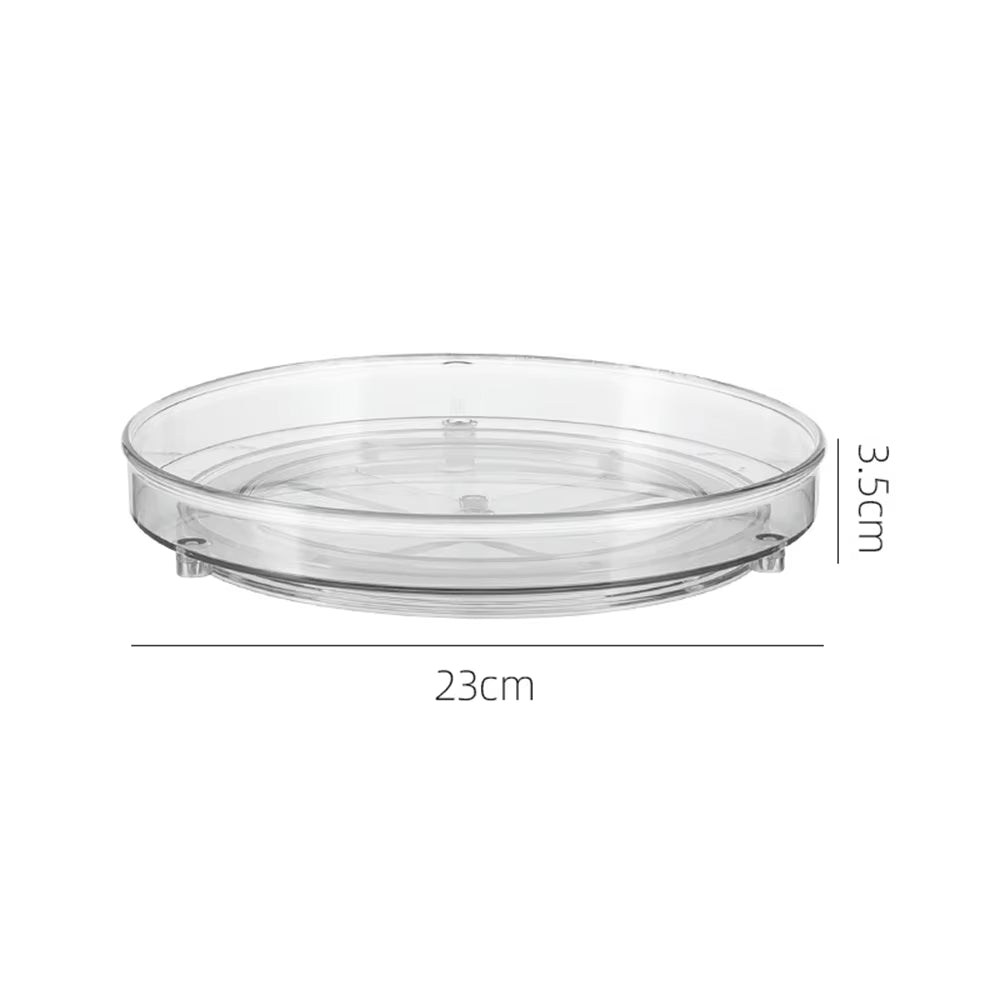 Lazy Susan Turntable Organiser,Turntable Fridge Organiser 23 Cm 27 Cm Spice Rack Rotatable for Kitchen Cabinet Refrigerator
