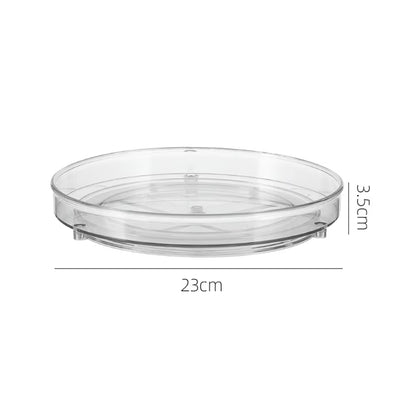 Lazy Susan Turntable Organiser,Turntable Fridge Organiser 23 Cm 27 Cm Spice Rack Rotatable for Kitchen Cabinet Refrigerator