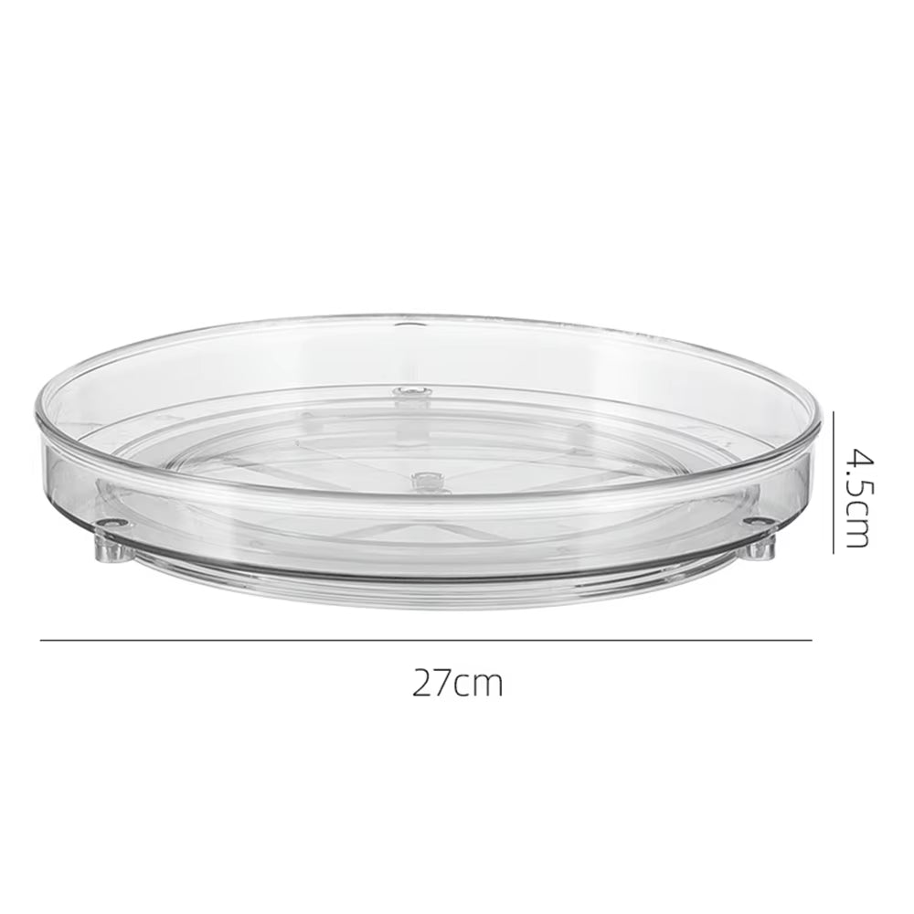 Lazy Susan Turntable Organiser,Turntable Fridge Organiser 23 Cm 27 Cm Spice Rack Rotatable for Kitchen Cabinet Refrigerator