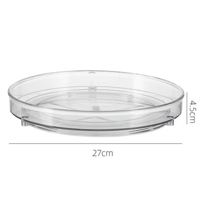 Lazy Susan Turntable Organiser,Turntable Fridge Organiser 23 Cm 27 Cm Spice Rack Rotatable for Kitchen Cabinet Refrigerator