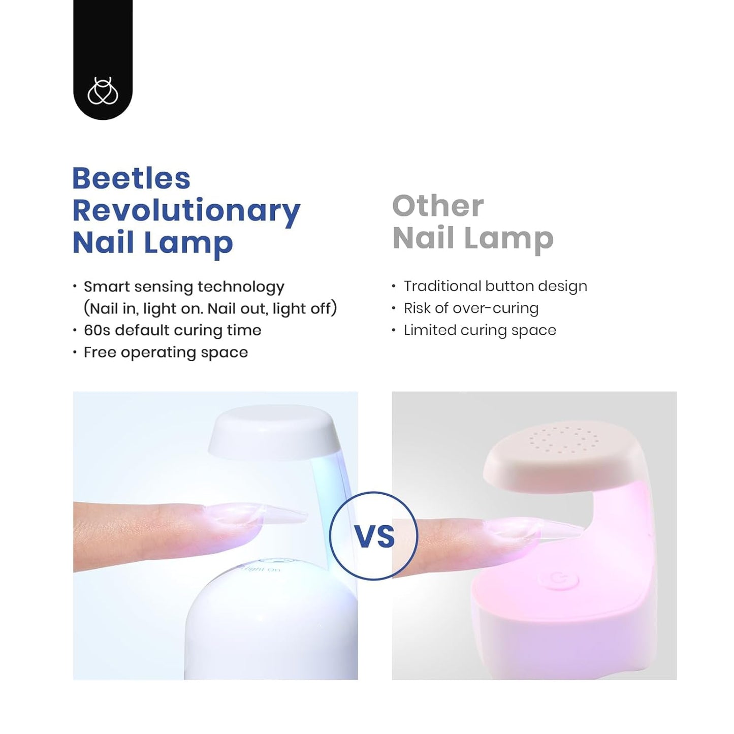 Beetles Soft Gel Nail Kit, 240 Coffin Tips UV Lamp & Glue Gel Gift Set for Women